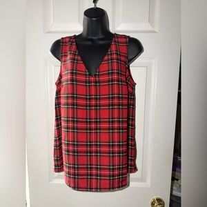Jcrew Tartan Sleeveless Blouse